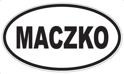 MACZKO - Oval Sticker