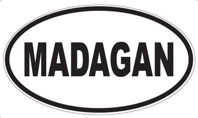 MADAGAN - Oval Magnet