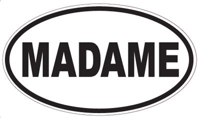 MADAME - Oval Sticker