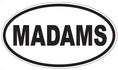 MADAMS - Oval Sticker