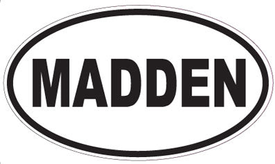 MADDEN - Oval Sticker