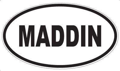 MADDIN - Oval Magnet