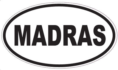 MADRAS - Oval Sticker