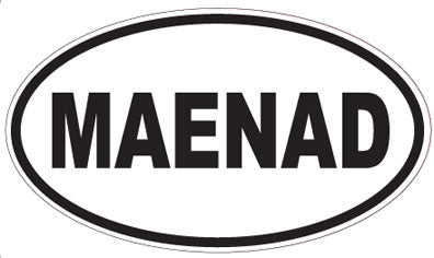 MAENAD - Oval Sticker
