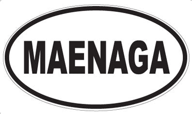 MAENAGA - Oval Sticker