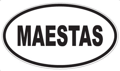 MAESTAS - Oval Magnet
