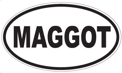 MAGGOT - Oval Sticker