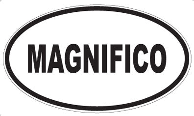 MAGNIFICO - Oval Sticker