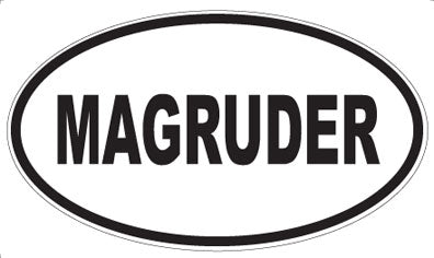 MAGRUDER - Oval Magnet