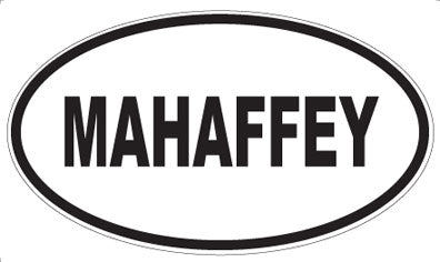 MAHAFFEY - Oval Sticker