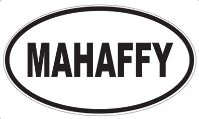 MAHAFFY - Oval Sticker