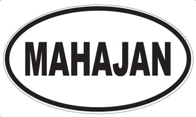 MAHAJAN - Oval Sticker