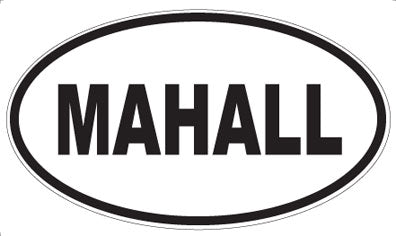 MAHALL - Oval Magnet