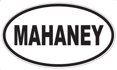 MAHANEY - Oval Magnet