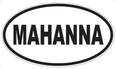 MAHANNA - Oval Sticker