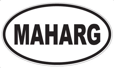 MAHARG - Oval Magnet
