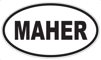 MAHER - Oval Sticker