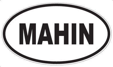 MAHIN - Oval Magnet