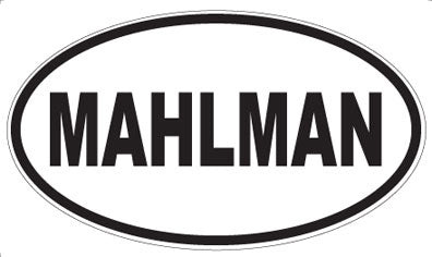 MAHLMAN - Oval Sticker