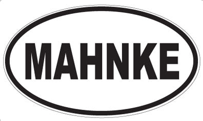 MAHNKE - Oval Sticker
