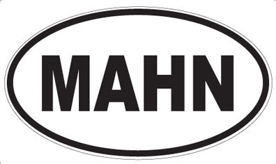 MAHN - Oval Magnet
