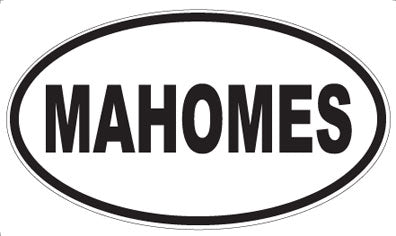 MAHOMES - Oval Sticker