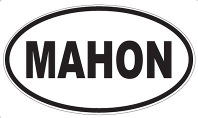 MAHON - Oval Sticker