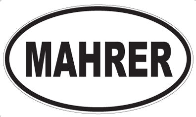MAHRER - Oval Sticker