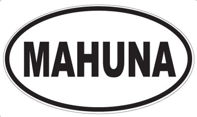 MAHUNA - Oval Sticker