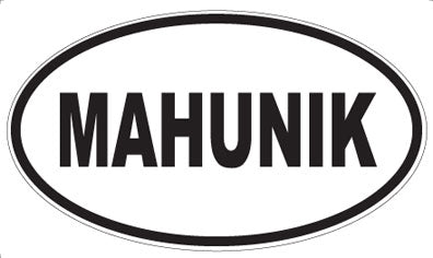 MAHUNIK - Oval Sticker