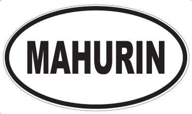 MAHURIN - Oval Magnet