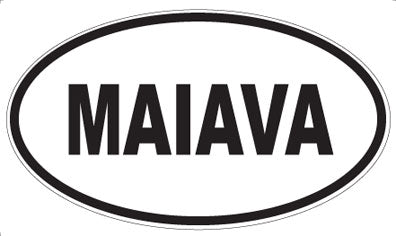 MAIAVA - Oval Sticker