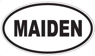 MAIDEN - Oval Sticker