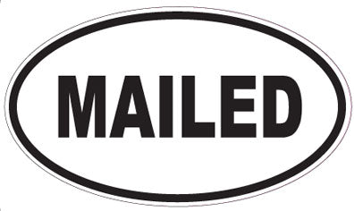 MAILED - Oval Sticker