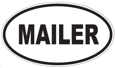 MAILER - Oval Sticker