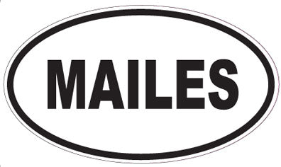 MAILES - Oval Sticker