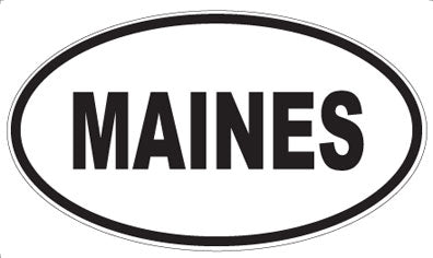MAINES - Oval Magnet