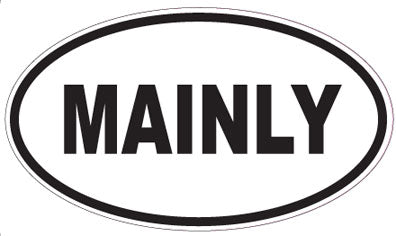 MAINLY - Oval Sticker