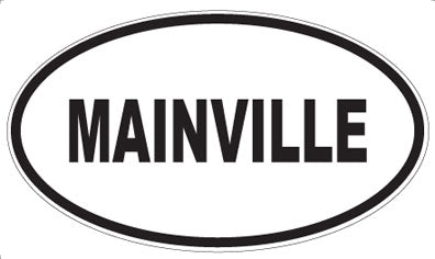 MAINVILLE - Oval Magnet