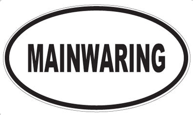 MAINWARING - Oval Sticker