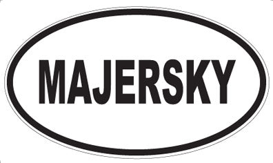 MAJERSKY - Oval Sticker