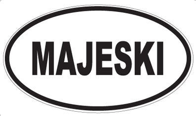 MAJESKI - Oval Magnet