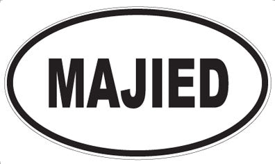 MAJIED - Oval Sticker