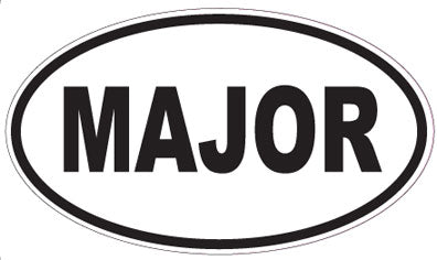 MAJOR - Oval Sticker