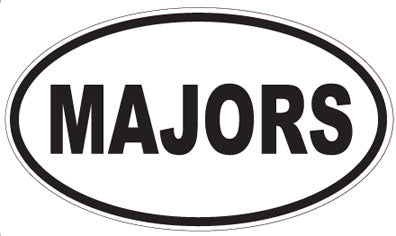 MAJORS - Oval Sticker