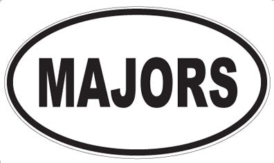 MAJORS - Oval Magnet