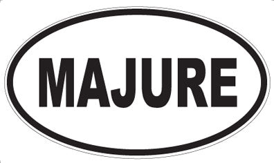 MAJURE - Oval Sticker