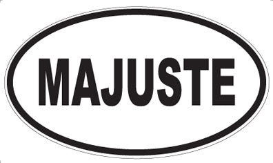 MAJUSTE - Oval Sticker