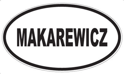 MAKAREWICZ - Oval Sticker