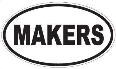 MAKERS - Oval Sticker